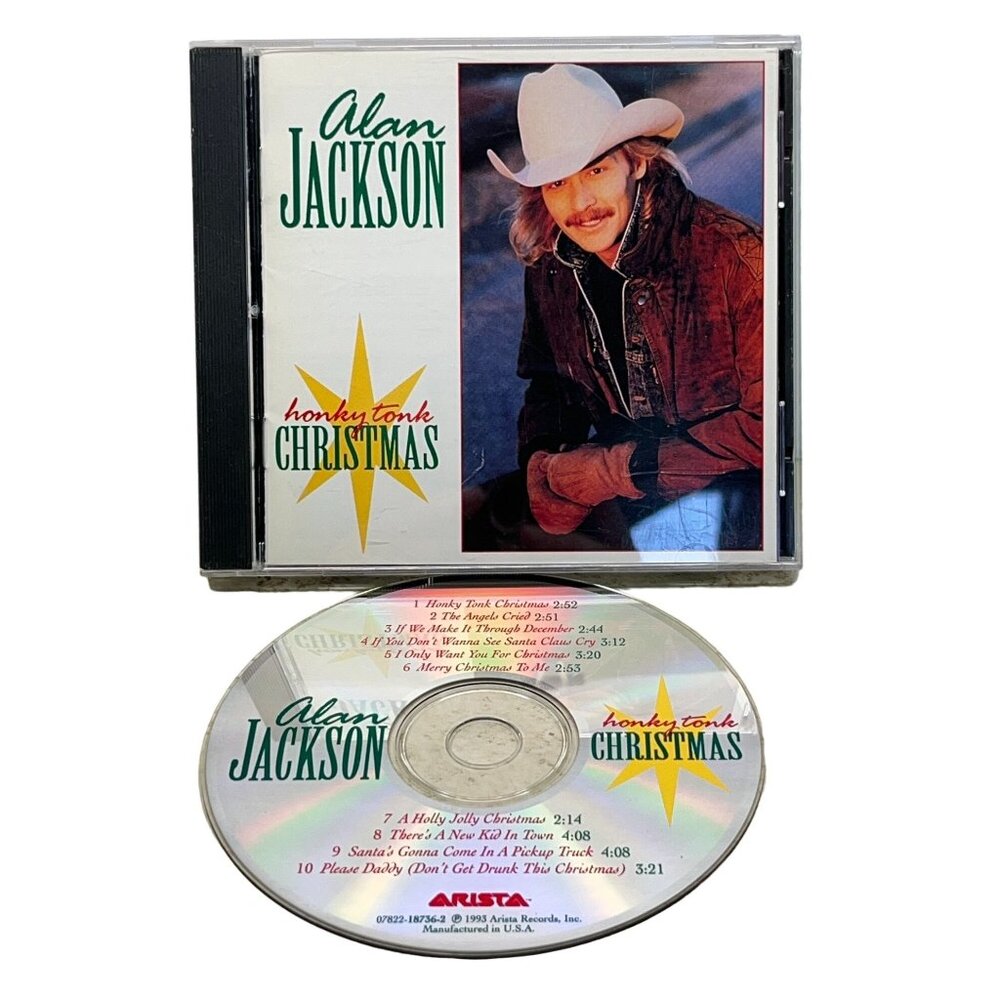 Alan Jackson Honky Tonk Christmas CD Country 1993 Arista